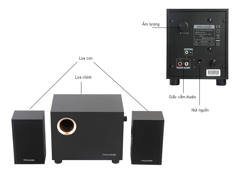 Loa Microlab 2.1 M105