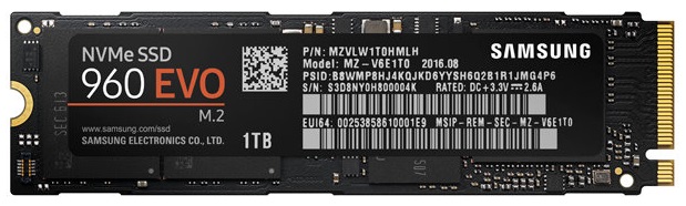 Ổ SSD Samsung 960 Evo 1Tb PCIe Gen NVMe 1.2 M2.2280     Ổ cứng SSD Samsung 960 EVO PCIe NVMe M.2 2280 được trang bị chuẩn giao tiếp PCIe Gen3 x4 băng thông rộng mang đến cho bạn một hiệu năng cực kì tuyệt vời. Được trang bị công nghệ Samsung V-NAND và Dynamic Thermal Guard, ổ cứng SSD Samsung 960 EVO PCIe NVMe M.2 2280 mang lại cho người dùng sự an toàn của dữ liệu. Ngoài ra, công nghệ NVMe và Controller Polaris làm gia tăng tốc độ đọc/ghi lên mức tối đa, thêm vào đó công nghệ TurboWrite giúp gia tăng hiệu năng, đáp ứng mọi nhu cầu của bạn như thiết kế đồ họa, phân tích dữ liệu và chơi game. Samsung còn mang lại một phần mềm dành riêng cho Ổ cứng SSD Samsung 960 EVO PCIe NVMe M.2 2280 đó là phần mềm Magician, giúp dễ dàng quản lý, theo dõi và tối ưu hóa hiệu năng của ổ cứng.     Chuẩn kết nối NVMe PCIe Gen3 x4  NVMe (NVM Express) – viết tắt của cụm từ Non-Volatile Memory Express (bộ nhớ không biến đổi cao tốc), là một giao diện điều khiển mạch chủ (host controller) chuẩn hiệu năng cao dành cho các ổ cứng SSD có giao tiếp PCIe, cho phép cắm-và-chạy các SSD PCIe trên tất cả các nền tảng. Được trang bị giao diện NVMe hiệu năng cao và Controller Polaris, ổ cứng SSD Samsung 960 EVO PCIe NVMe M.2 2280 có tốc độ đọc/ghi cực nhanh lên đến 3.200 MB/s và 1.900 MB/s. Thêm vào đó, công nghệ Samsung TurboWrite tạo ra một vùng Cache đệm cho hiệu suất ghi cao để đẩy nhanh tốc độ ghi của ổ cứng.  Bảo mật dữ liệu và kiểm soát nhiệt độ hoạt động    Chính sách bảo hành của thiết bị này trong vòng 36 tháng, ổ cứng SSD Samsung 960 EVO PCIe NVMe M.2 2280 có độ bền và chế độ bảo mật dữ liệu đặc biệt, với số lần đọc ghi lên đến 400 TBW. Thêm vào đó, ổ cứng SSD Samsung 960 EVO PCIe NVMe M.2 2280 cũng được trang bị tính năng Dynamic Thermal Guard, một công nghệ tự động điều chỉnh nhiệt độ của ổ cứng khi ổ cứng nóng đến mức nguy hiểm để giảm thiểu nguy cơ mất dữ liệu.  Phần mềm Magician của Samsung giúp quản lý dễ dàng    Như đã giới thiệu ở trên, người dùng ổ cứng SSD Samsung 960 EVO PCIe NVMe M.2 2280 có thể dễ dàng kiểm soát ổ cứng với phần mềm Samsung Magician miễn phí, có thể tải về trên trang chủ của Samsung, cho phép bạn dễ dàng theo dõi, quản lý và duy trì hiệu năng SSD của bạn. Samsung Magician giúp người dùng đảm bảo rằng các Firmware mới nhất luôn được cập nhật và cung cấp một loạt các chức năng bổ sung cho phép bạn điều chỉnh các thiết lập phù hợp nhất với cách sử dụng của bạn.   Nhiều dung lượng cho bạn lựa chọn  Tùy vào giá thành mà người dùng đầu tư, ổ cứng SSD Samsung 960 EVO PCIe NVMe M.2 2280 có nhiều sự lựa chọn dành cho người dùng, từ: 250GB, 500GB và 1TB.