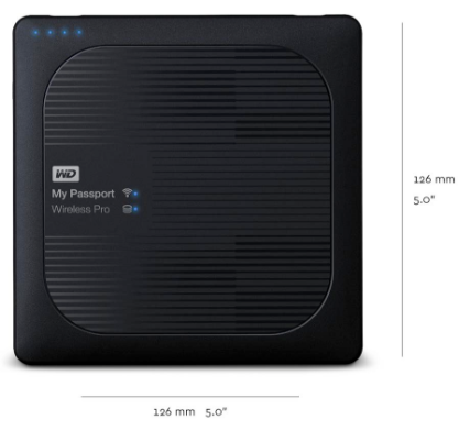 Ổ cứng di động Western Digital My PP Wireless Pro 1Tb USB3.0 - Đen