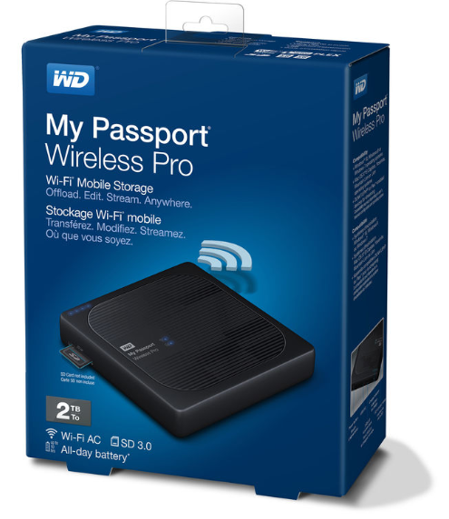 Ổ cứng di động Western Digital My PP Wireless Pro 2Tb USB3.0 - Đen