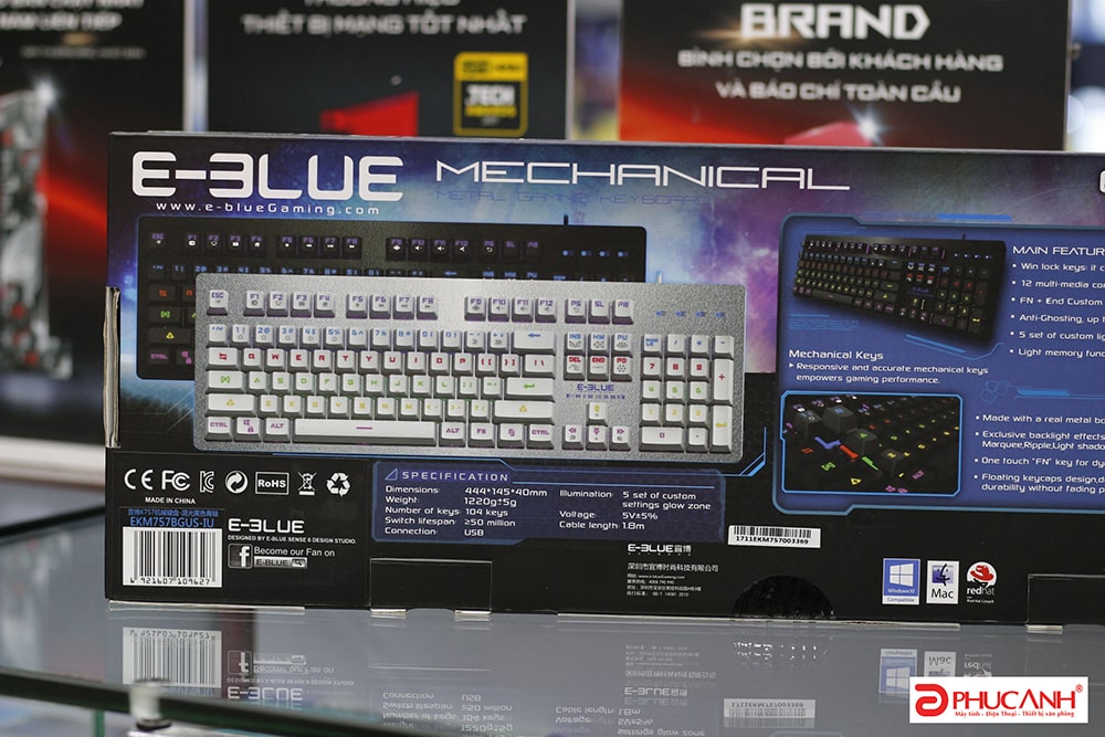Bàn phím cơ Eblue EKM757