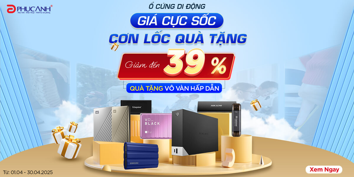 Ổ cứng di động - Giá cực sốc - Cơn lốc quà tặng