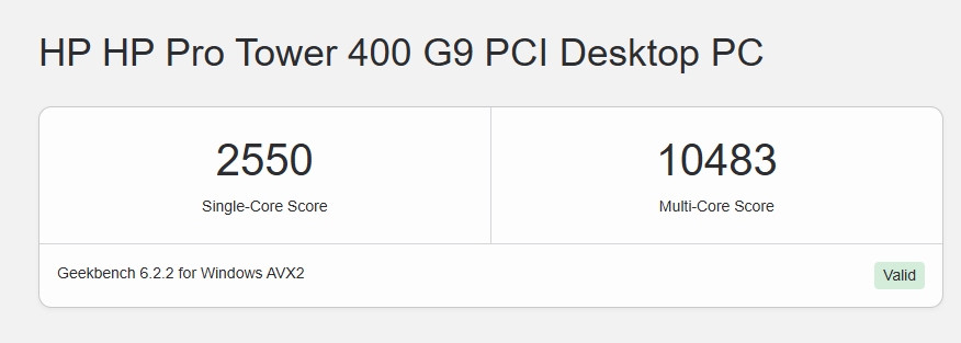 review HP Pro Tower 400 G9 AZ6E9PT