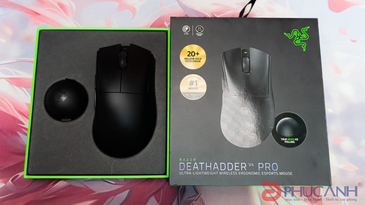 Razer DeathAdder V4 Pro – Chuột gaming không dây chuẩn esports, siêu nhẹ và cực nhanh