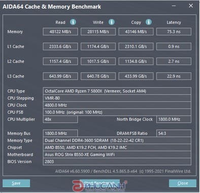 AMD Ryzen 7 5800X và Nvidia RTX 3060 