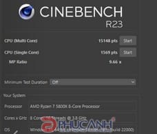 AMD Ryzen 7 5800X và Nvidia GTX 1660 Super