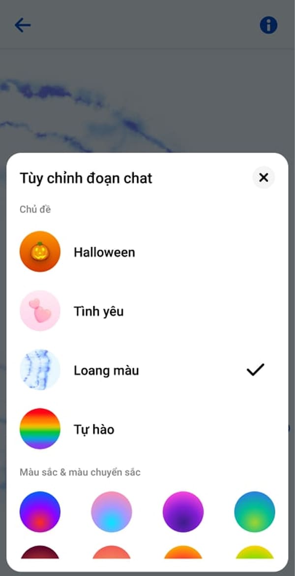 Cách đổi giao diện Messenger chủ đề 