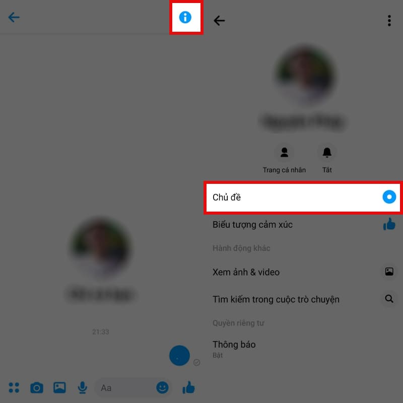 Cách đổi giao diện Messenger chủ đề 