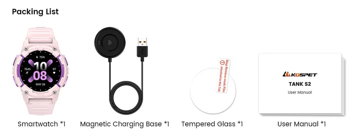 Kospet TANK S2 | Smartwatch nhẹ tênh - Tiện ích đủ đầy cho chị em 