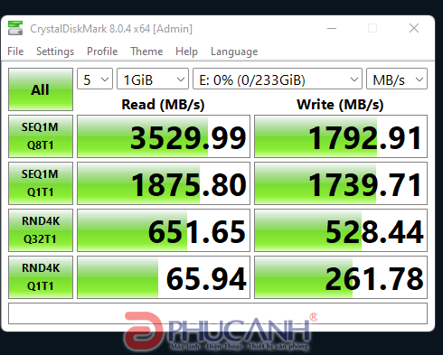 test SSD Kingmax PQ4480