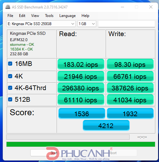 đánh giá SSD Kingmax PQ4480