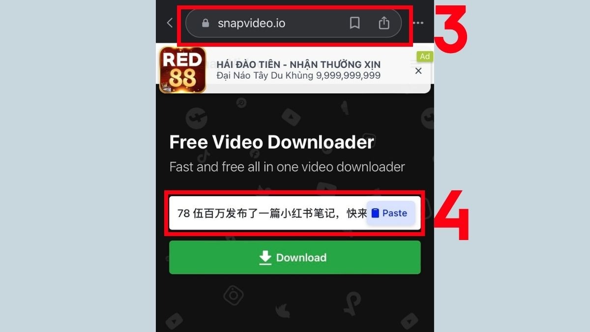 Hướng dẫn chi tiết cách tải video Xiaohongshu 小红书 không logo