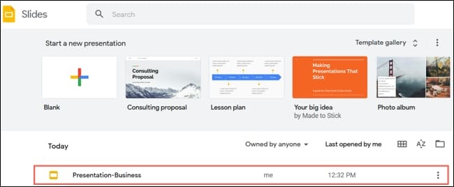 Chuyển file PowerPoint sang Google Slide bằng việc upload file lên