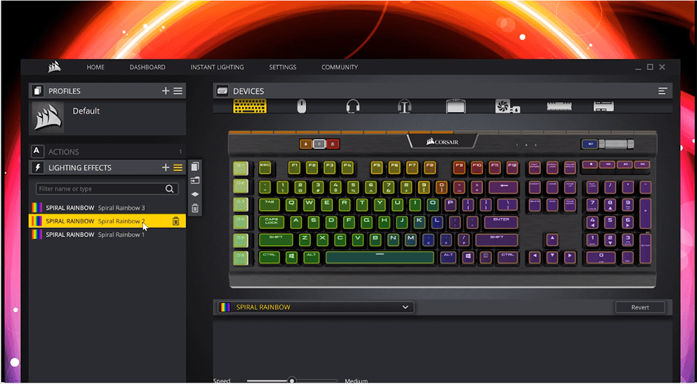 phần mềm điều chỉnh màu sắc hiển thị của bàn phím
