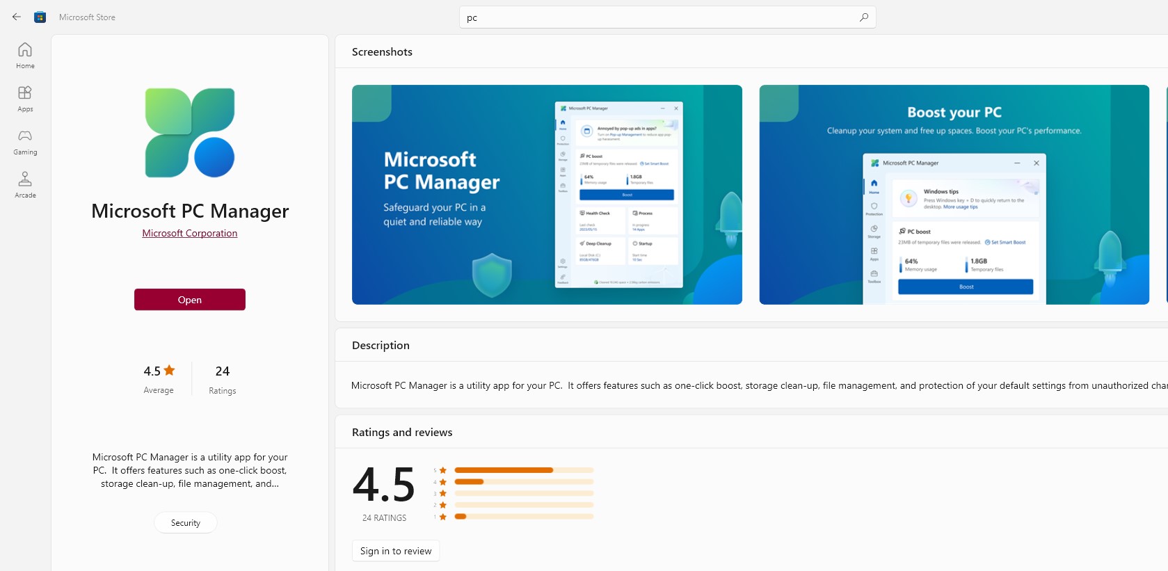 cách cài ứng dụng PC Manager