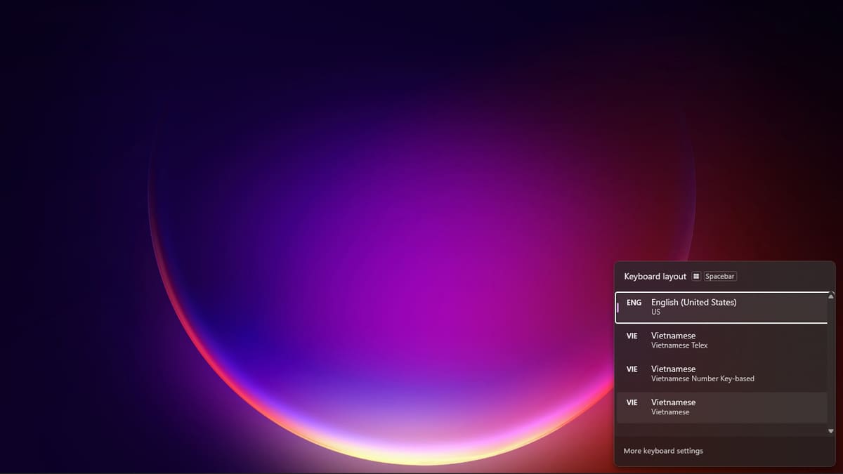 Cách bật bộ gõ tiếng Việt trong Windows 10 - 11