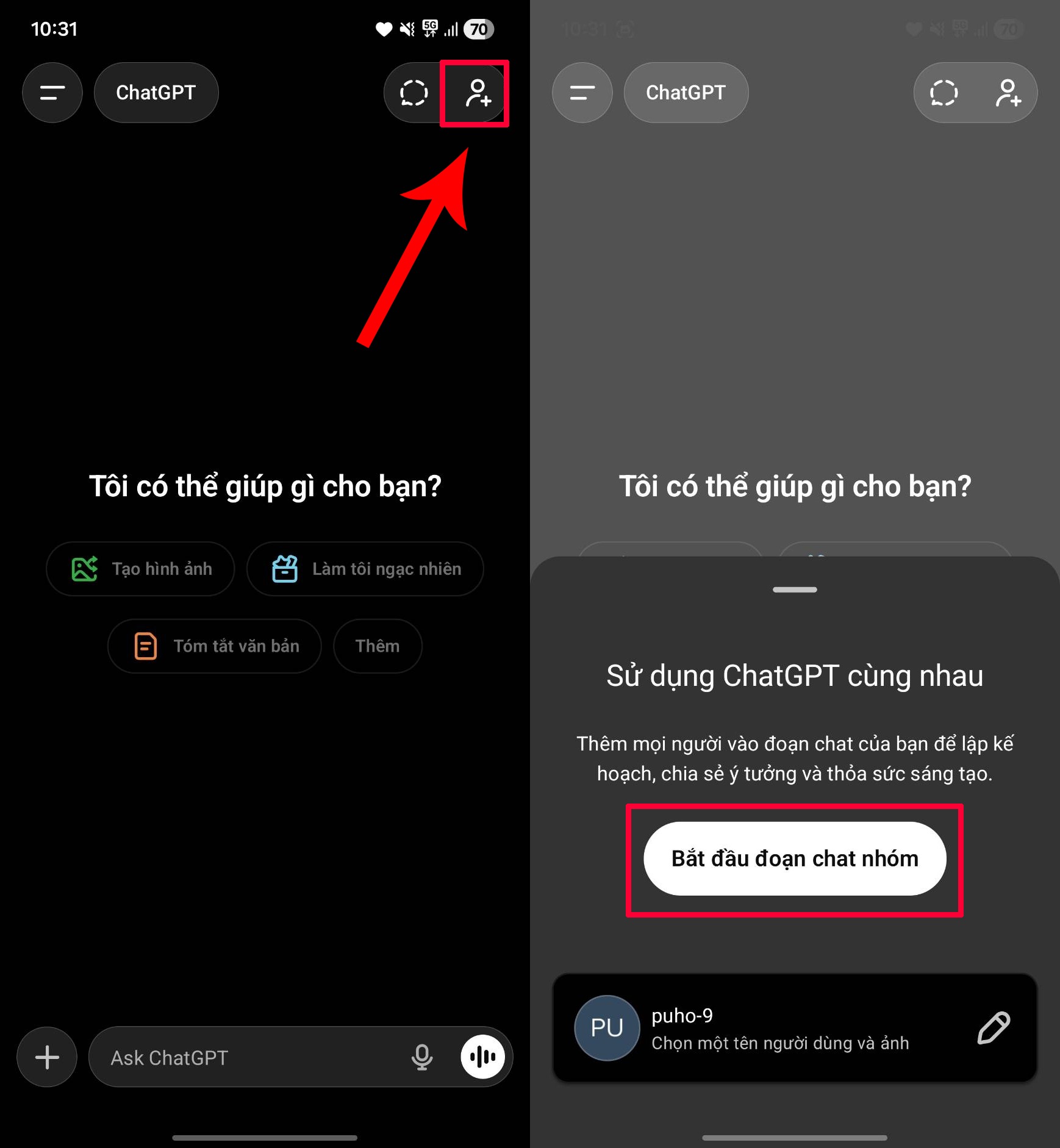 Cách tạo Chat nhóm trên ChatGPT