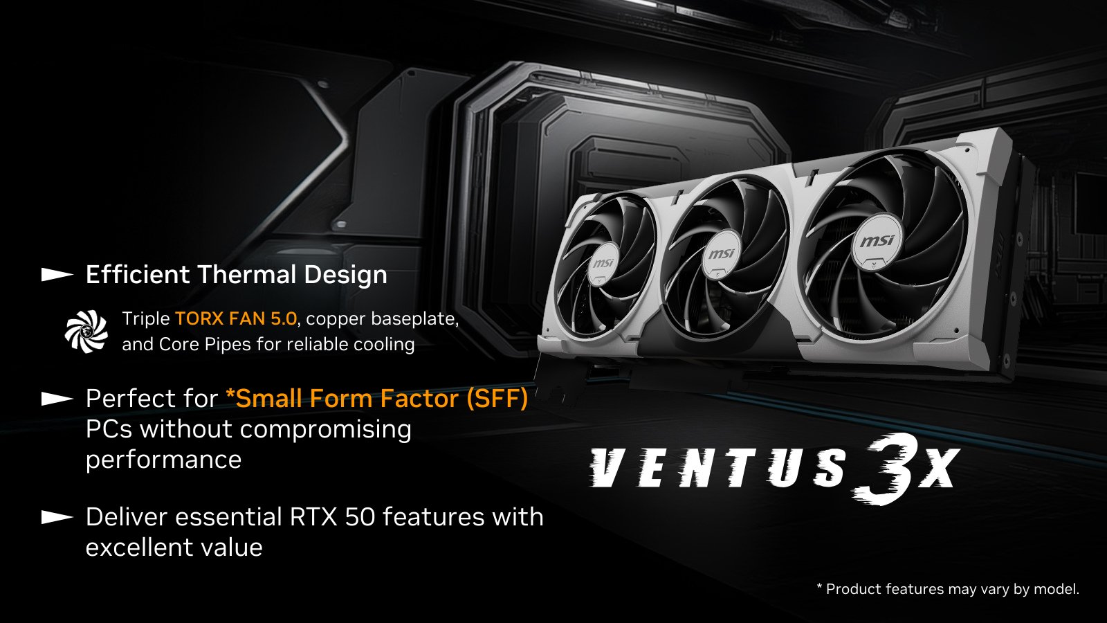 MSI ra mắt GPU GeForce RTX 50 SUPRIM, GAMING, VENTUS và VANGUARD