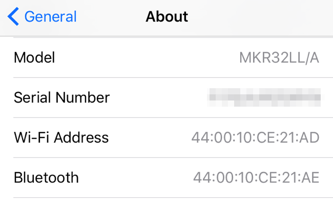 Xem địa chỉ Mac trên điện thoại
