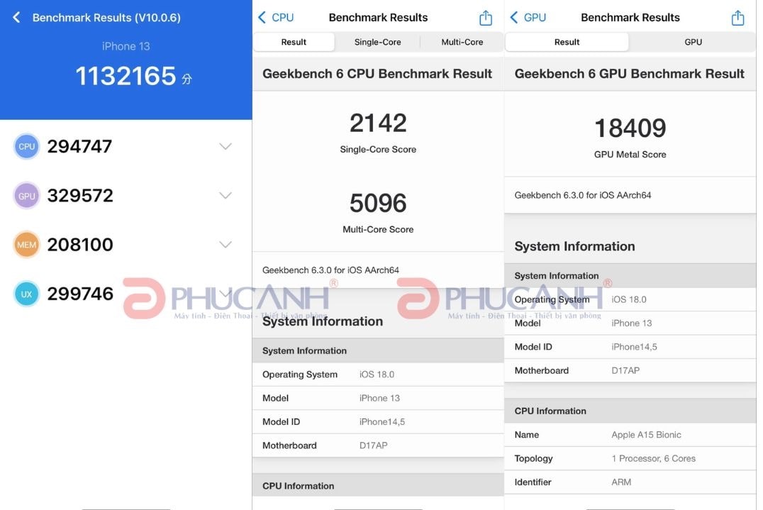 Đánh giá hiệu năng của iPhone 13 trên iOS 18.0.1