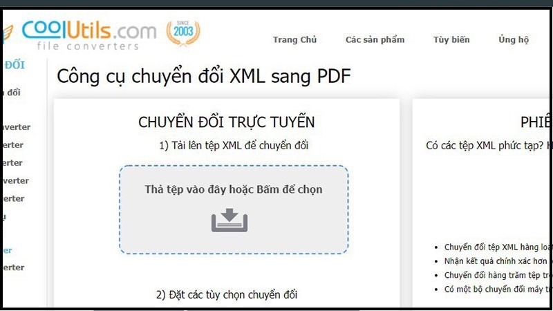 cách chuyển file XML sang PDF online