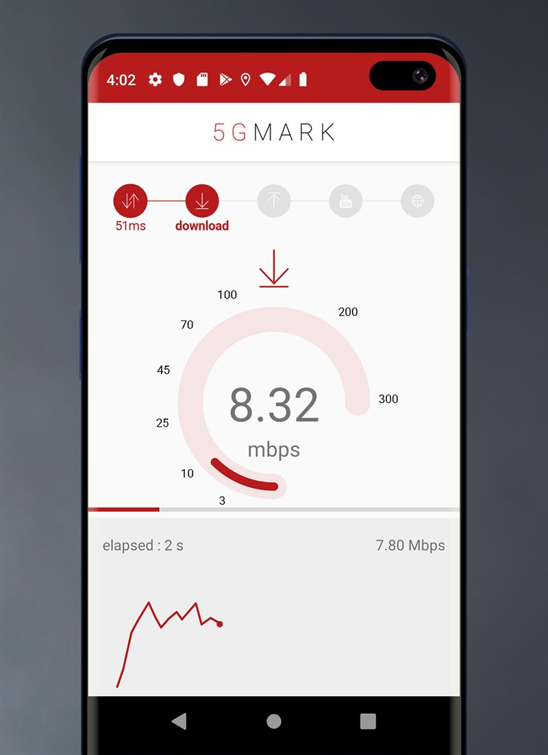 Kiểm tra tốc độ mạng bằng phần mềm 5GMARK