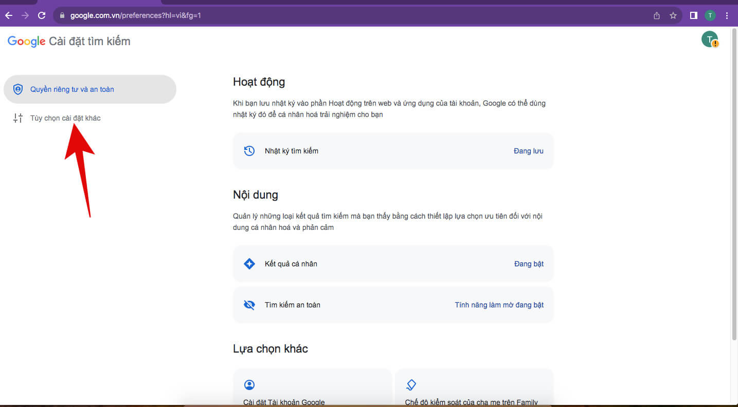 cách tắt cuộn kết quả tìm kiếm liên tục google