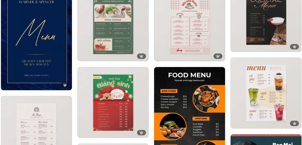 Tiêu chí lựa chọn web thiết kế menu miễn phí phù hợp