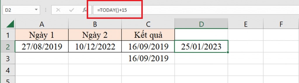 Hướng dẫn trừ, cộng ngày tháng trong Excel