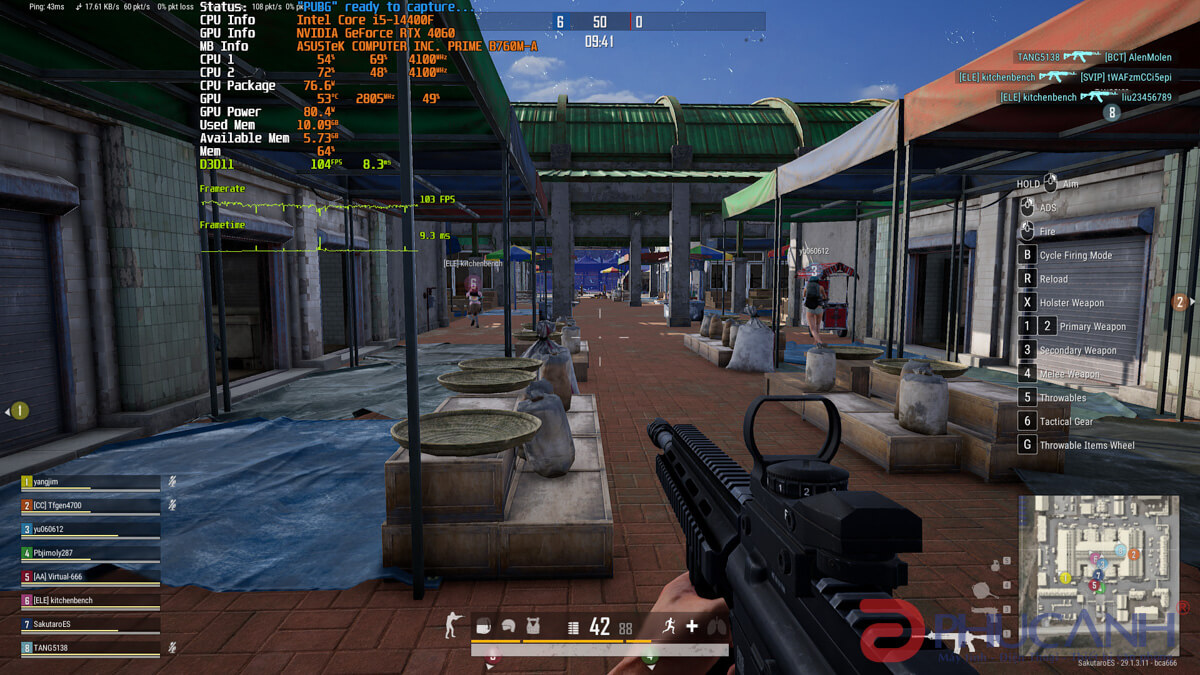 Hiệu năng chơi game PCPA G39