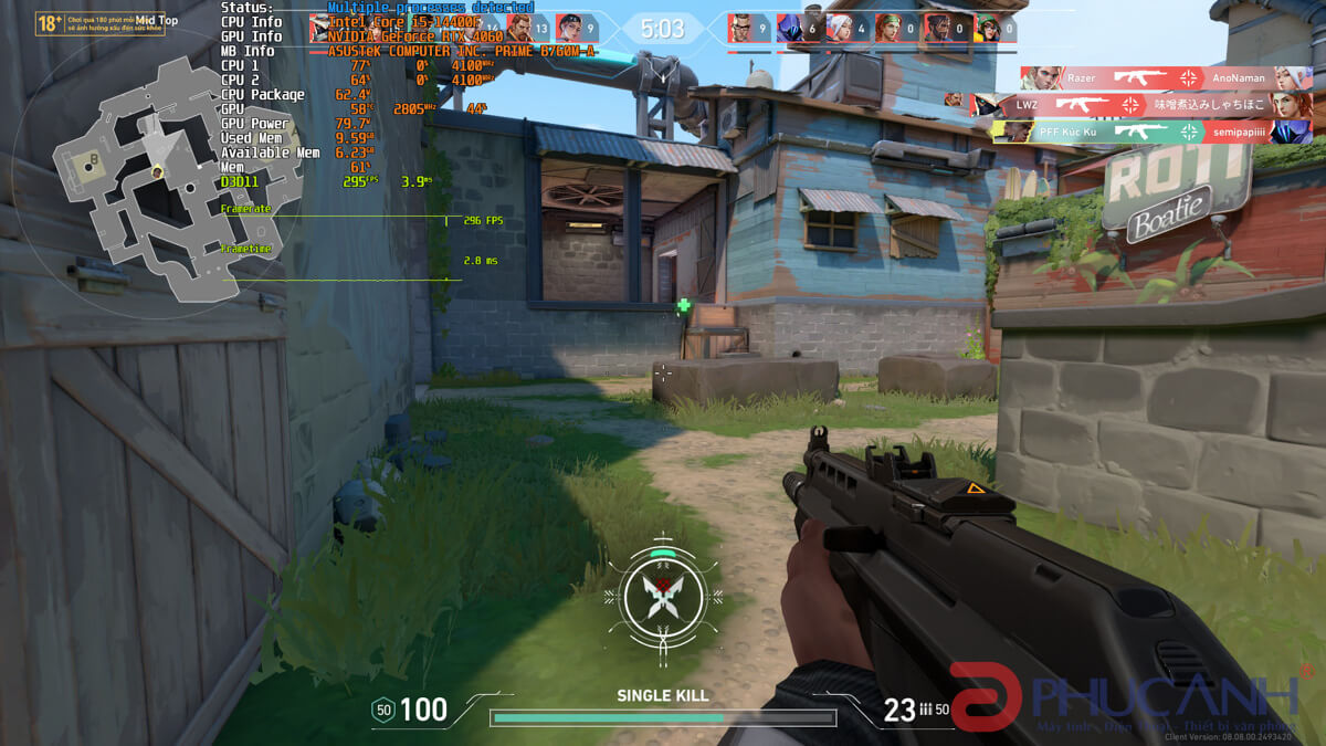 Hiệu năng chơi game PCPA G39