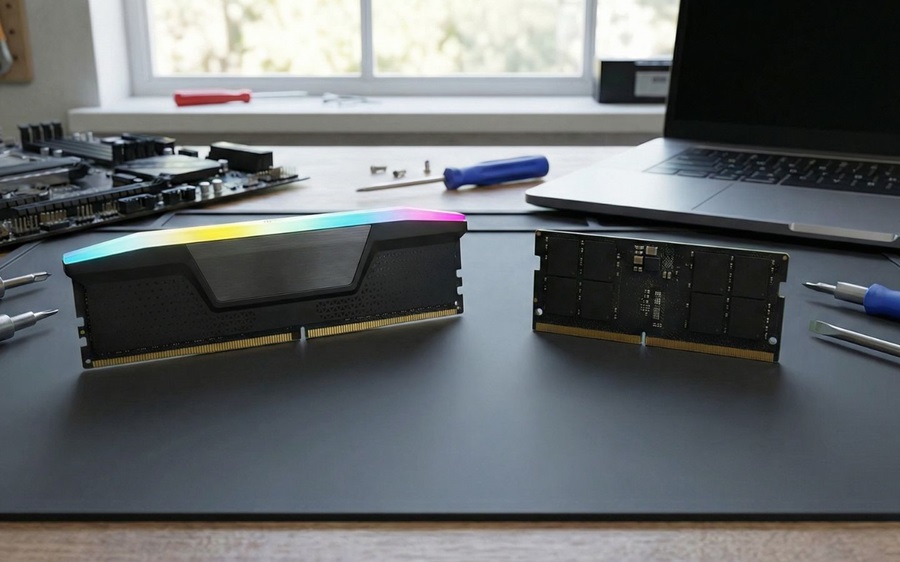RAM laptop và RAM PC khác nhau