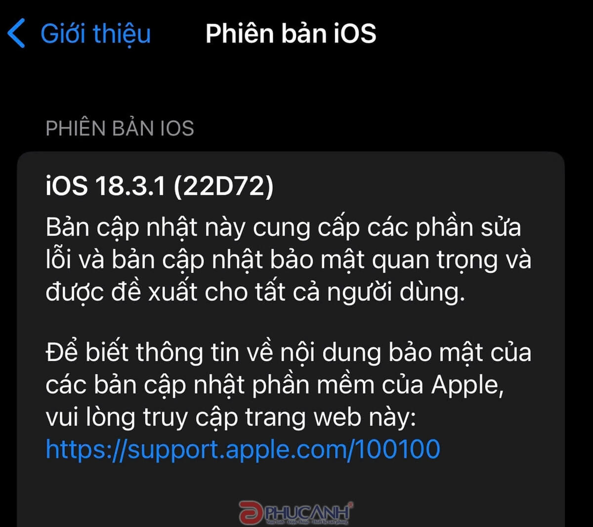 Trải nghiệm iOS 18.3.1