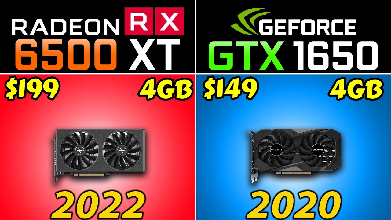 GTX 1650 và RX 6500XT