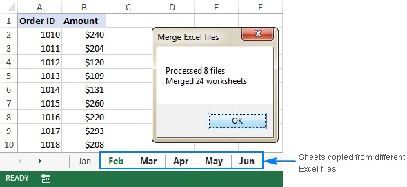 gộp nhiều file Excel thành 1 file