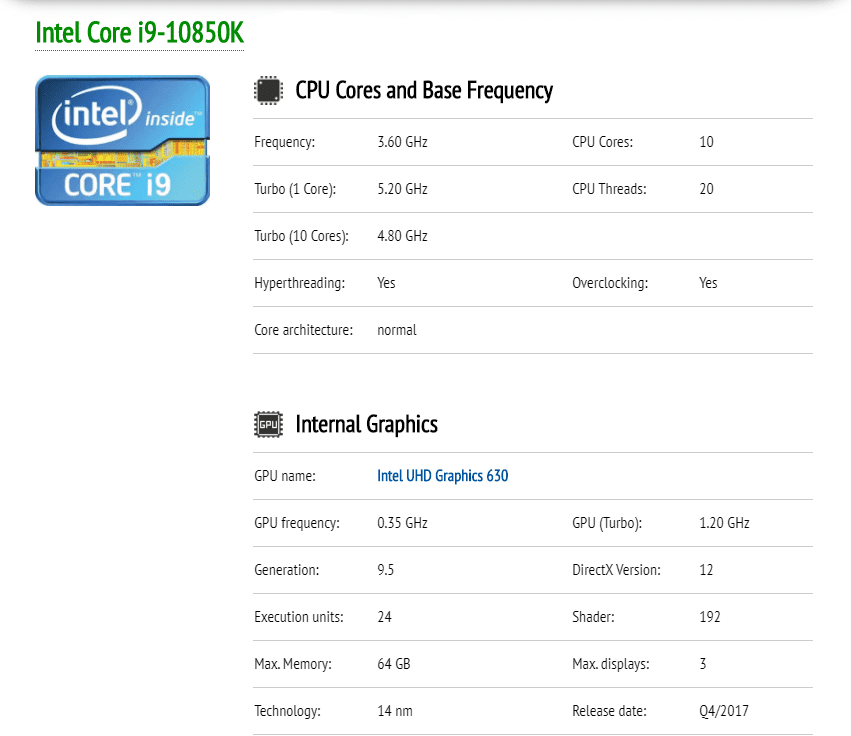Review Intel Core i9 10850K