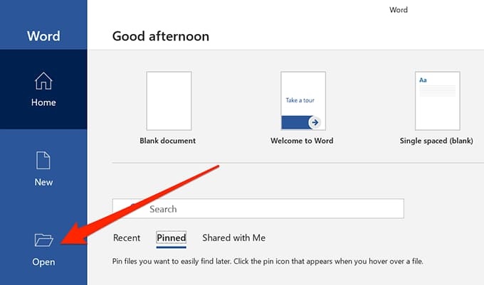 cách xóa lịch sử mở File gần đây trên Word 