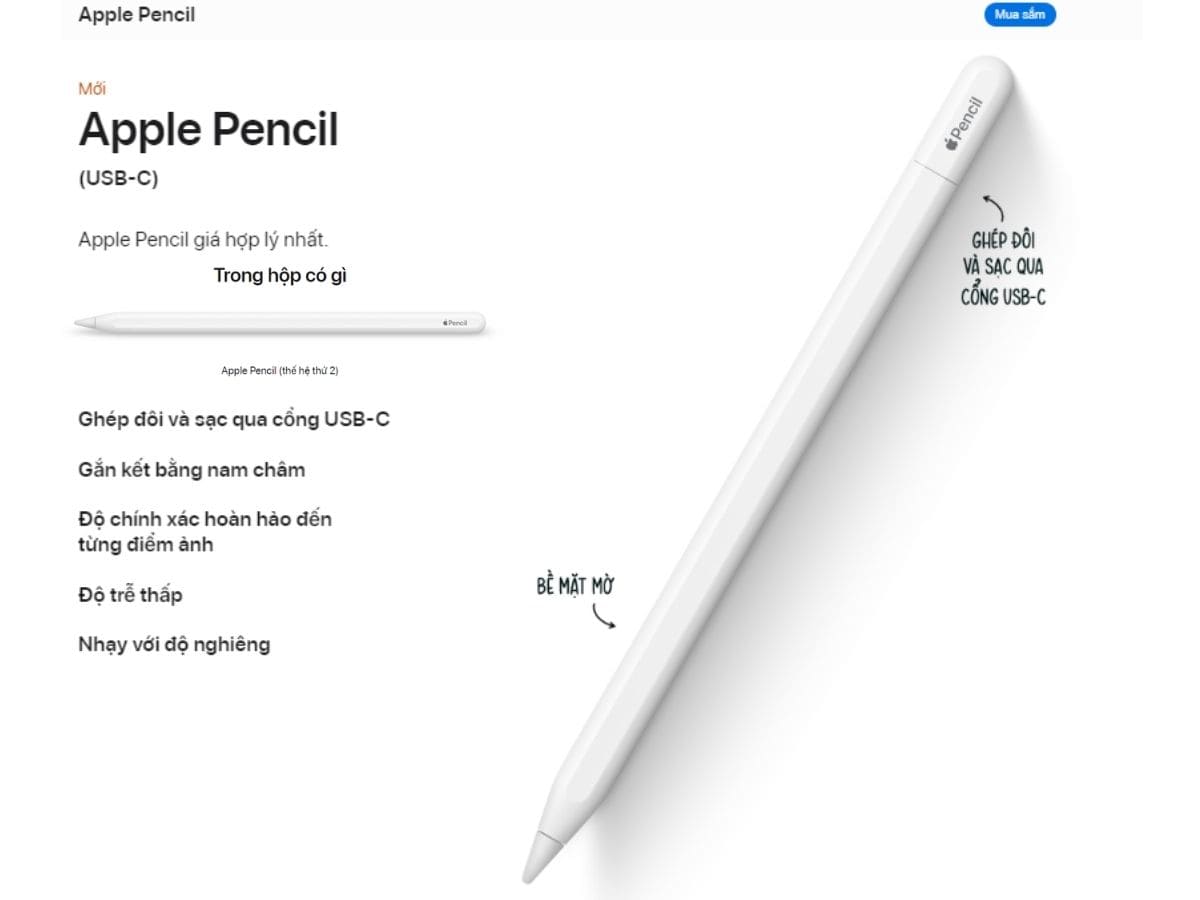 Apple Pencil 2 dùng được trên iPad nào?