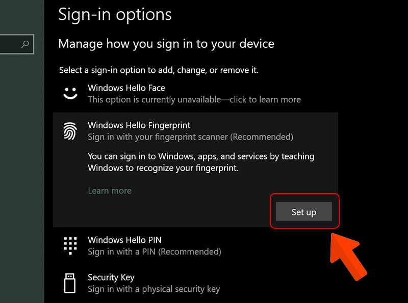 Hướng dẫn bạn cách cài đặt bảo mật vân tay cho laptop sử dụng windows 10