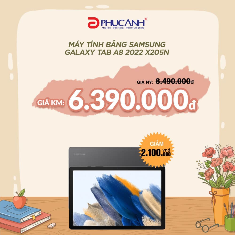 Máy tính bảng Samsung Galaxy Tab A8 2022 X205