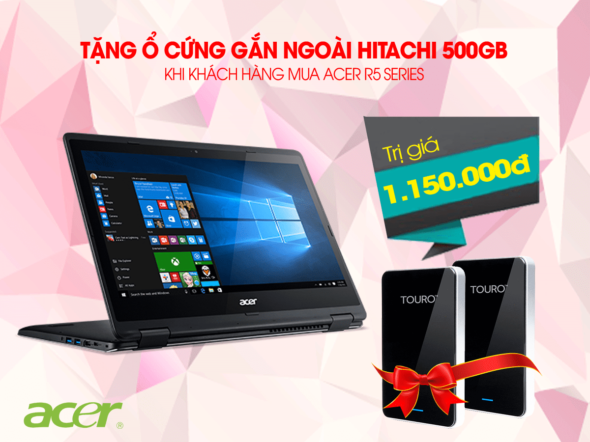 Mua laptop Acer R5 - Nhận quà cực đỉnh