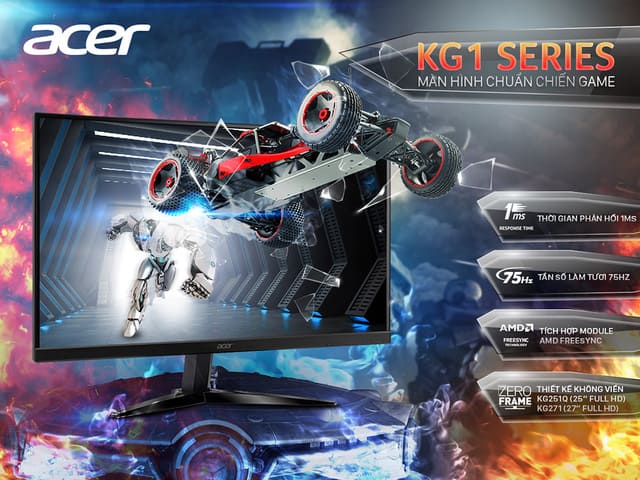LCD Acer KG1 Series – Màn hình chiến game không đối thủ