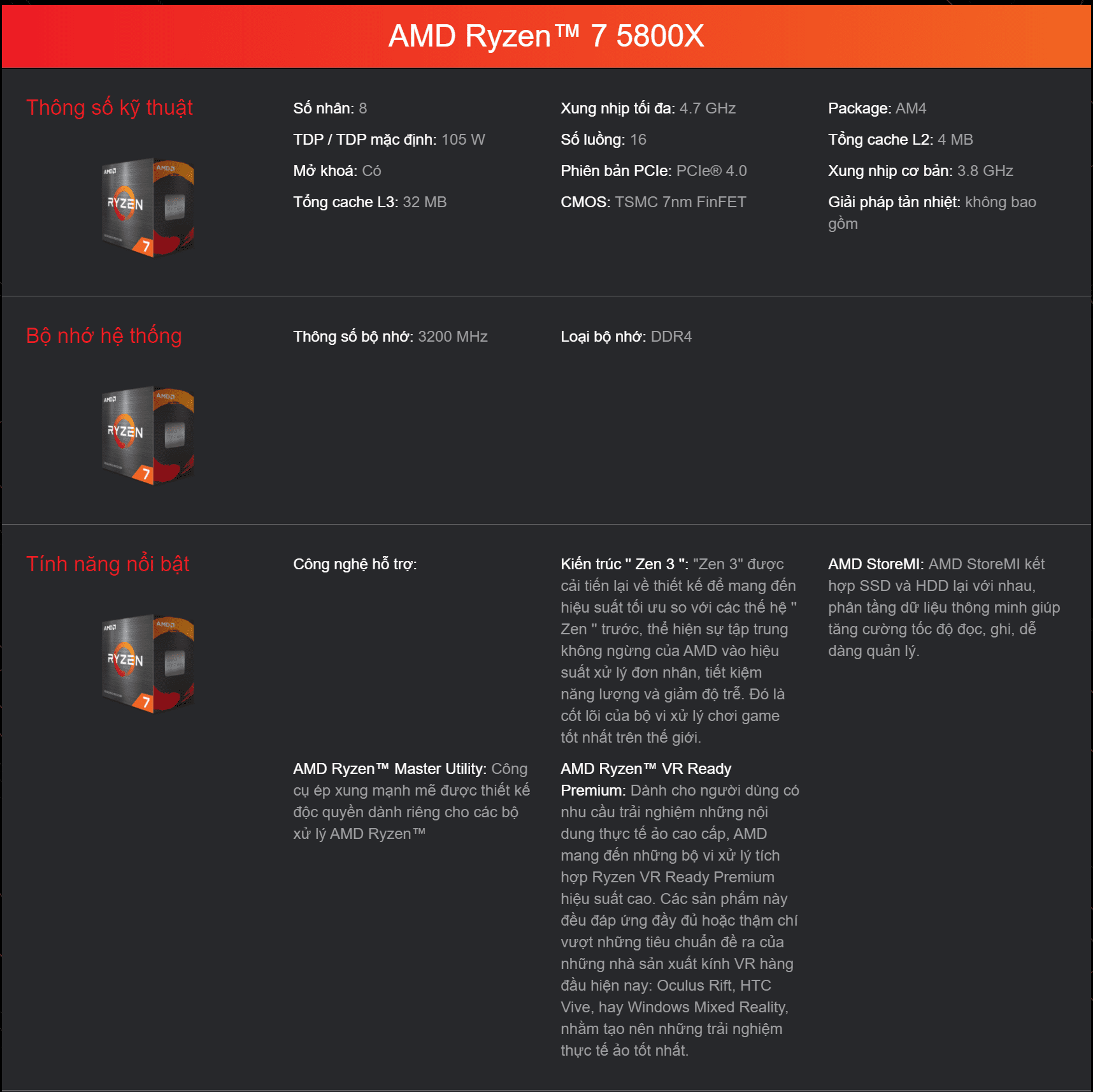 AMD RYZEN 7 5800X và RADEON RX 6900XT