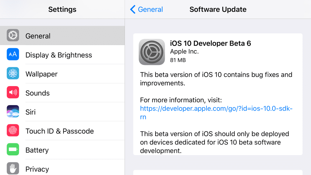 [Tin mới] Apple vừa phát hành iOS 10 beta 6