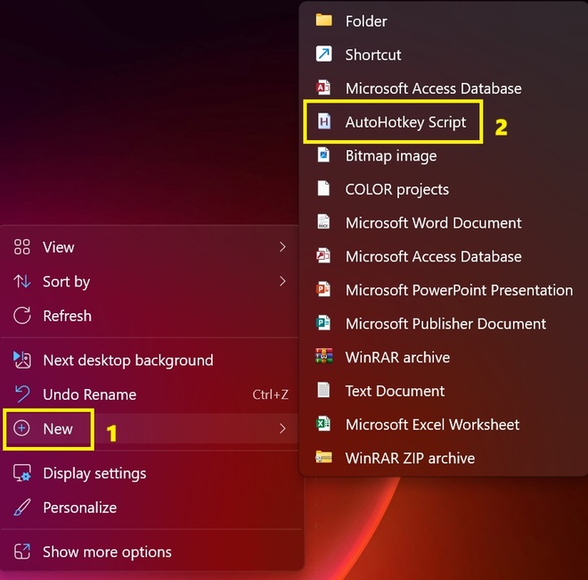 cách sử dụng chuột phải bằng bàn phím trên Windows 11