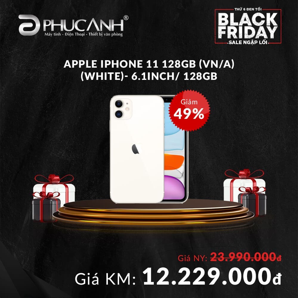 Điện thoại DĐ Apple iPhone 11 128GB (VN/A) White