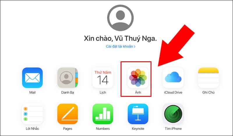 Chuyển ảnh bằng iCloud