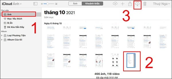 Chuyển ảnh bằng iCloud