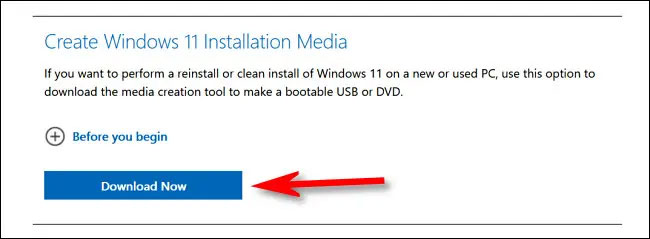 Tải ISO Windows 11 bằng công cụ Media Creation Tool