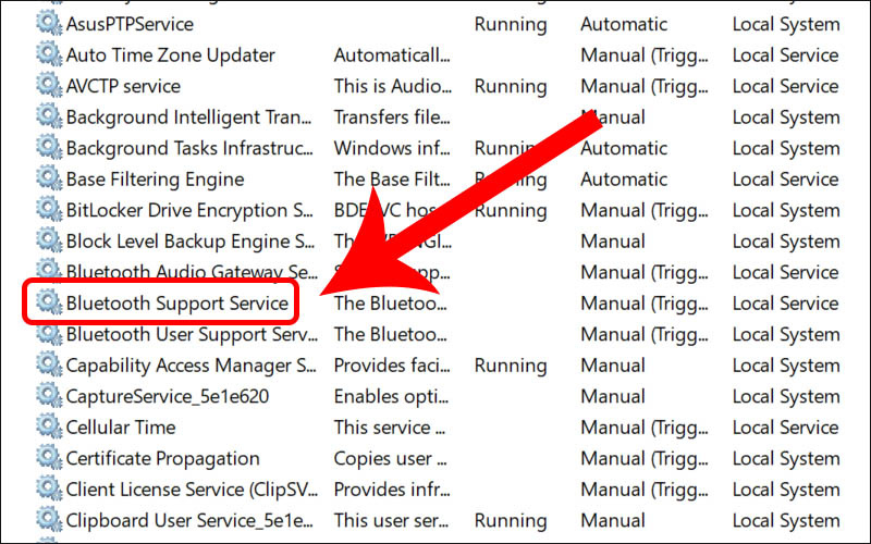 Bluetooth Support Service